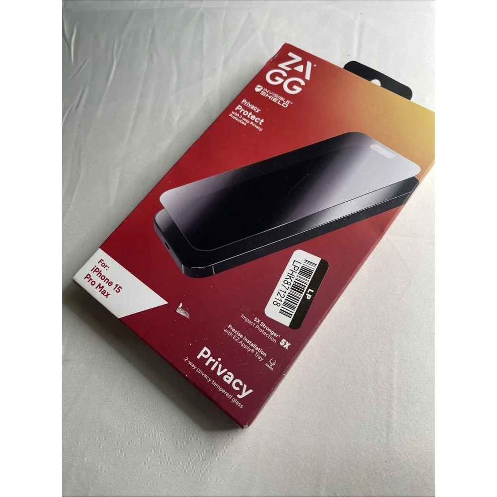 ZAGG Glass Privacy Screen Protector for iPhone 15 Pro Max - 5x Stronger NEW !!!